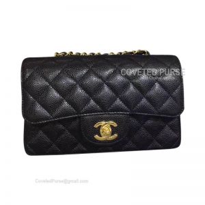 Chanel Rectangular Mini Flap Bag Black Caviar With Gold HW