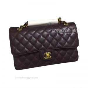 Chanel Medium Flap Bag Coffee Caviar With Gold HW