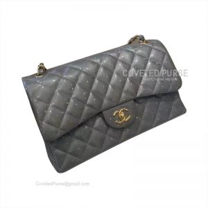 Chanel Jumbo Flap Bag Patent In Pearlite Silver Ash With Gold HW