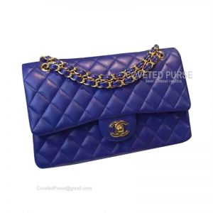 Chanel Jumbo Flap Bag Electric Blue Lambskin With Gold HW