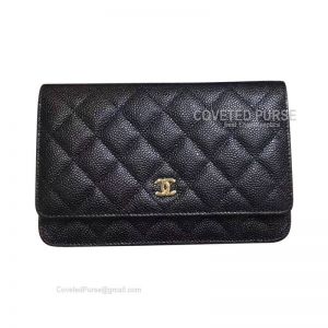 Chanel Small Flap WOC Caviar With Gold HW Black