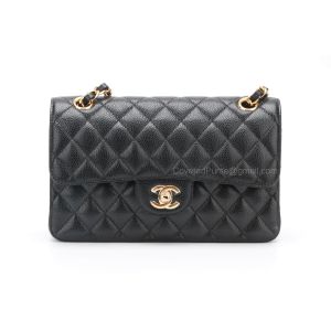 Chanel Small Flap Bag Black Caviar With GHW 230235