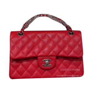 Chanel Small Flap Bag Red Caviar With SHW