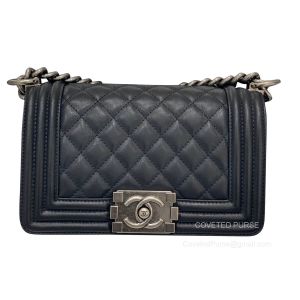 Chanel Le Boy Bag small in black Calfskin with SHW