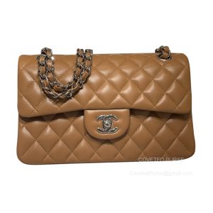 Chanel Small Caramel Lambskin Flap Bag with SHW