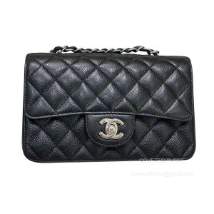 Chanel Rectangular Mini Flap Bag black Caviar with SHW