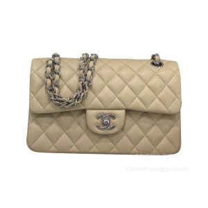 Chanel Small apricot Lambskin Flap Handbag with SHW