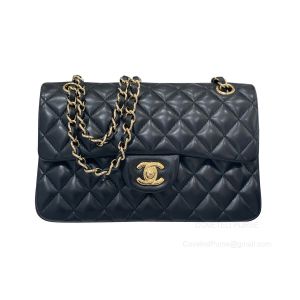 Chanel Small Black Lambskin Flap Handbag with GHW