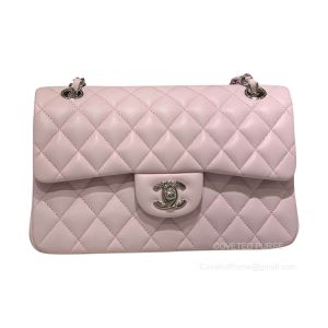 Chanel Small Light Pink Lambskin Flap Handbag with SHW