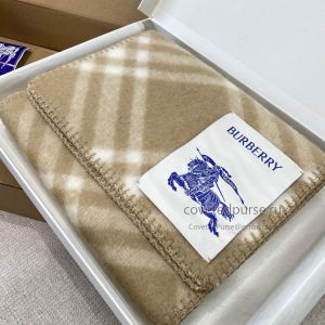 Burberry EKD Check Wool Long Scarf Camel