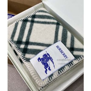 Burberry EKD Check Wool Long Scarf Green White