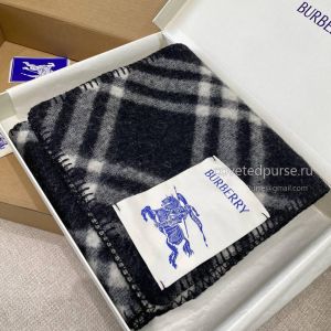 Burberry Knight Hooded Scarf with Pin Black Grey