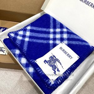 Burberry Knight Hooded Scarf with Pin Blue