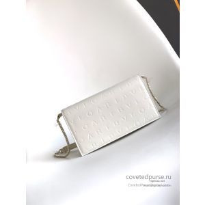 Bvlgari Infinitum Logo Chain Wallet Diamond White Calfskin