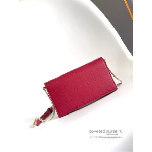 Bvlgari Infinitum Logo Chain Wallet Spinel Pink Calfskin