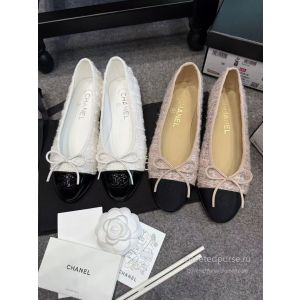 Chanel Ballet Flats Pink with Black Toe G02819