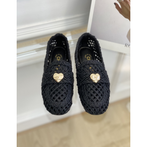 Chanel CC Raffia Loafers Black