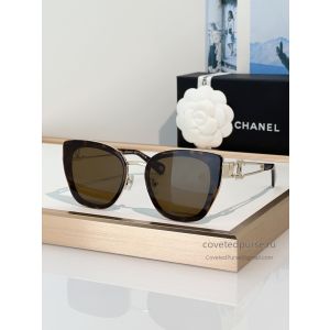 Chanel CH6216 Cat Eye Acetate Sunglasses Havana