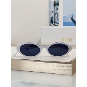 Dior Pacific R1I Oval Sunglasses White Navy