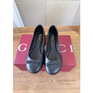 Gucci Bamboo Heel Ballet Flats Black