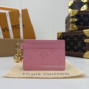 Louis Vuitton Charms Card Holder Monogram Empreinte Pink M27888