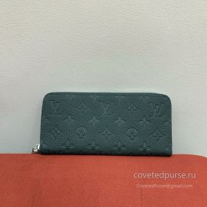 Louis Vuitton Dark Green Zippy Long Wallet M2A222