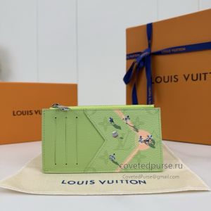 Louis Vuitton Lime Green Graphic Zip Card Holder M2A352