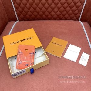 Louis Vuitton Magnetic Card Holder Orange Camouflage M3A612