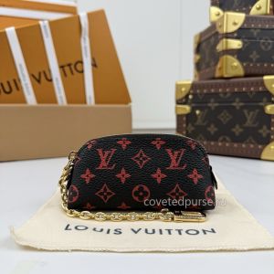Louis Vuitton Mini Lipstick Case Black Red M2A290