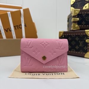 Louis Vuitton Victorine Wallet Monogram Empreinte Pink M29460