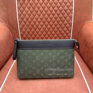 Louis Vuitton Voyage Clutch Dark Green Monogram Canvas M2A165