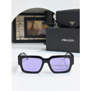 Prada PR B17S Rectangle Sunglasses Black Violet
