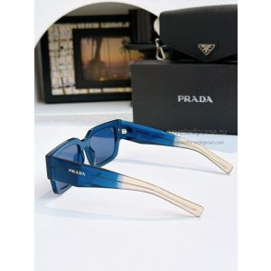 Prada PR B17S Rectangle Sunglasses Blue