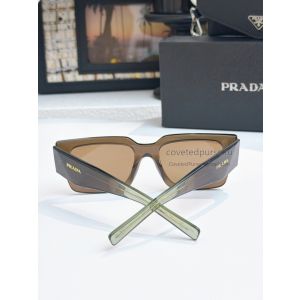 Prada PR B17S Rectangle Sunglasses Brown