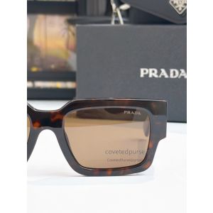 Prada PR B17S Rectangle Sunglasses Tortoise